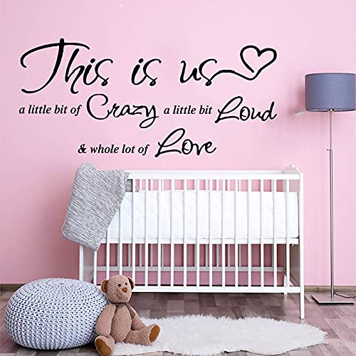 GADGETS WRAP Vinyl Decal Sticker This is Us Crazy Loud Love Black (Item Finish Size : 110cm x 51cm)