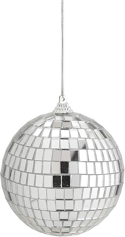 WPS DISCO MIRROR BALL for Birthday, Party, Cafe, Home, Banquet, Event,( 8 Inch) (Silver)