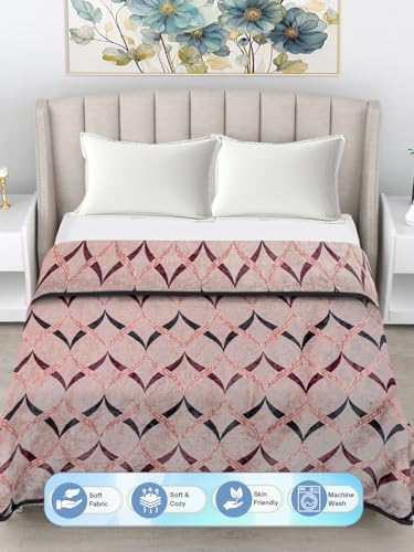 FABINALIV Multicolor Geometric 290 GSM Ultra Soft Double Bed AC Blanket (FLBK-1001-Multi)