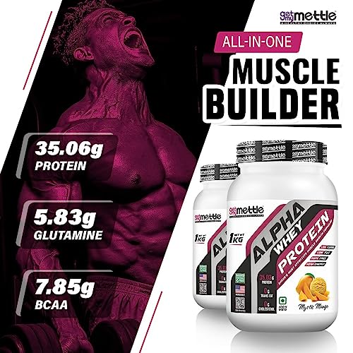 swasthum Mettle Alpha Whey Protein|35.06G Protein|No Added Sugar|100% Whey|High Content Of Bcaa|Whey Protein(Belgian Chocolate, 1Kg)