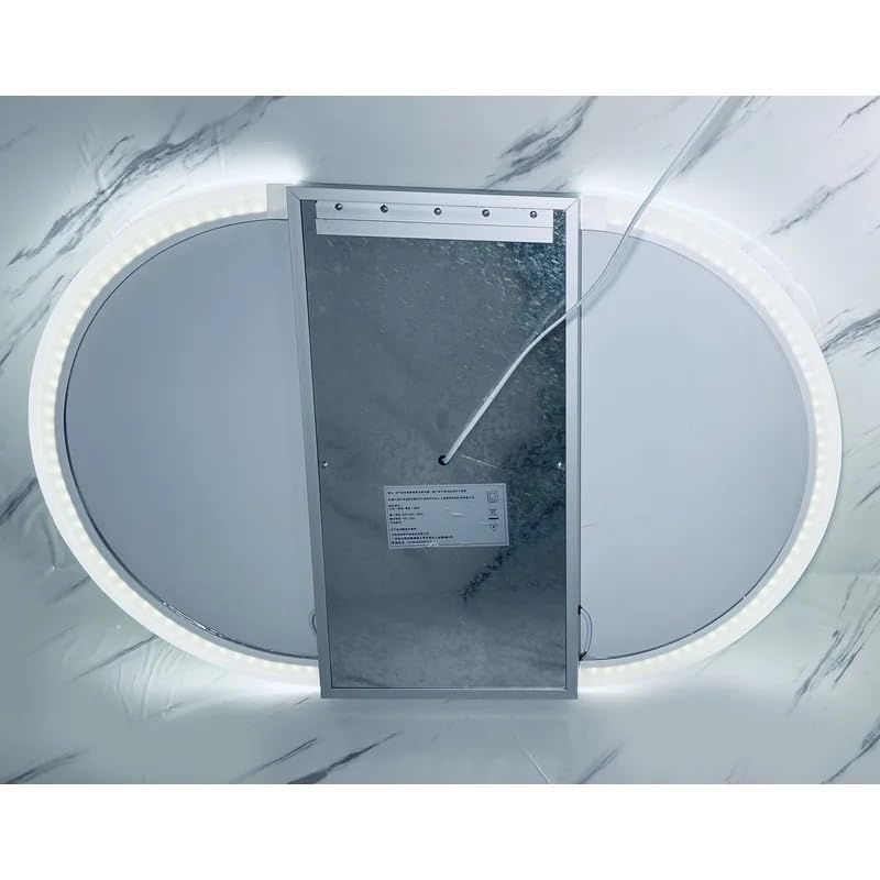 Artessa Designer Backlit Oblong LED Mirror with Defogger, Dimmer, 3-Colour Option for Bathroom (45 x 100 CM)