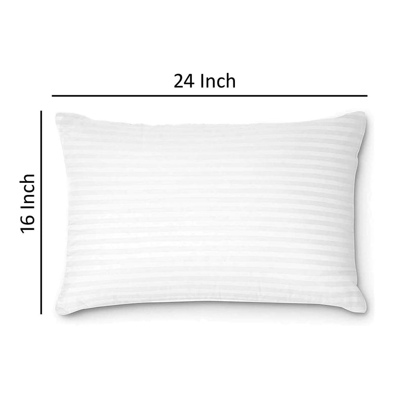 Livasto 150 GSM Premium Satin Fabric Stripes Soft Sleeping Pillow (24 x 16 Inch)