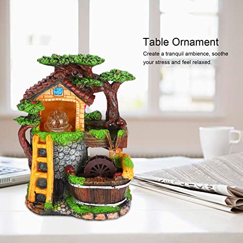 Ubersweet® Tabletop Fountain, Tabletop Water Fountain, Desktop Fountain Decoration Indoor Simulation Resin Rockery Fake Tree Feng Shui Landscape Table Ornaments'