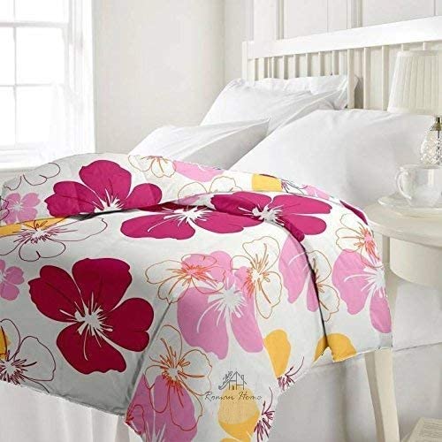 ROMAN HOME Super Soft Microfibre Kids Design Print Reversible Single Bed Dohar/Blanket/AC Dohar Gift for boy or Girl (2 Princess & Wine, 2)