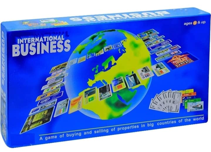 Fun4You International Business Game - Exciting Indoor/Outdoor Folding Board Game for Kids & Adults for Portable Play, Ideal Gift, Educational & Entertaining Family Fun (Pack of 1)