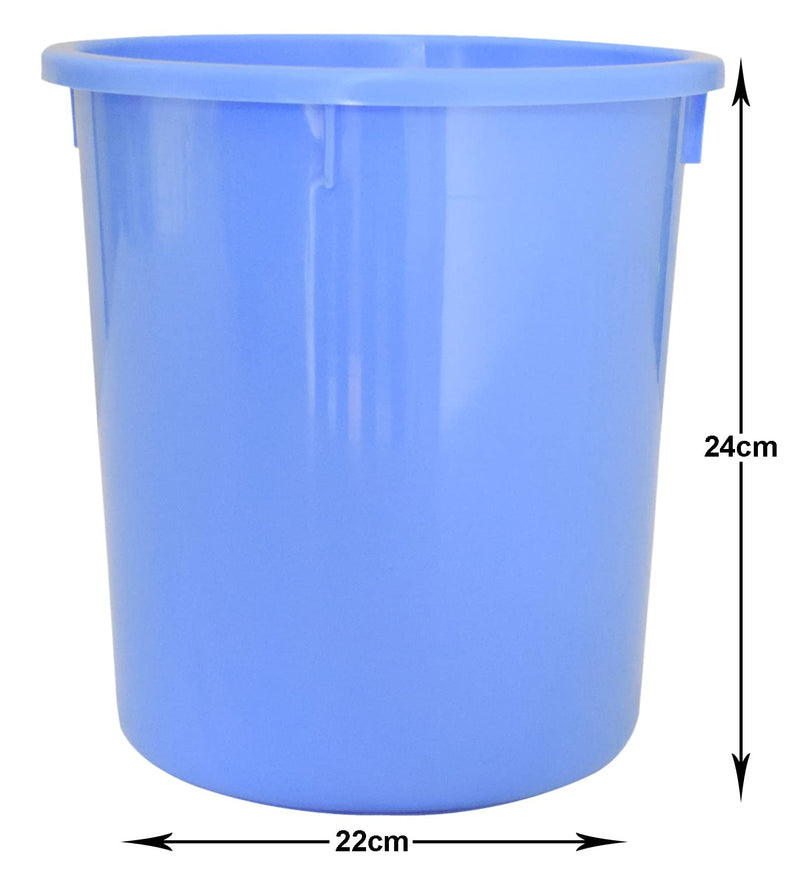 Kuber Industries Plastic Open Dustbin, Trash Bin, Garbage Bin, Waste Bin, 5Ltr. (Blue)-47KM01038