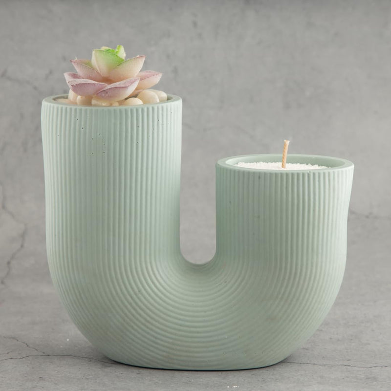 Correa Studios Harmony Duo - Vase That Doubles as a Candle Stand (Teal)