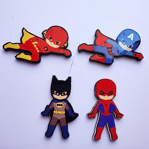 TWEAK Cratoons Super Hero & Motu patlu Printed Fridge Magnets for Kids, Home Decor (10)