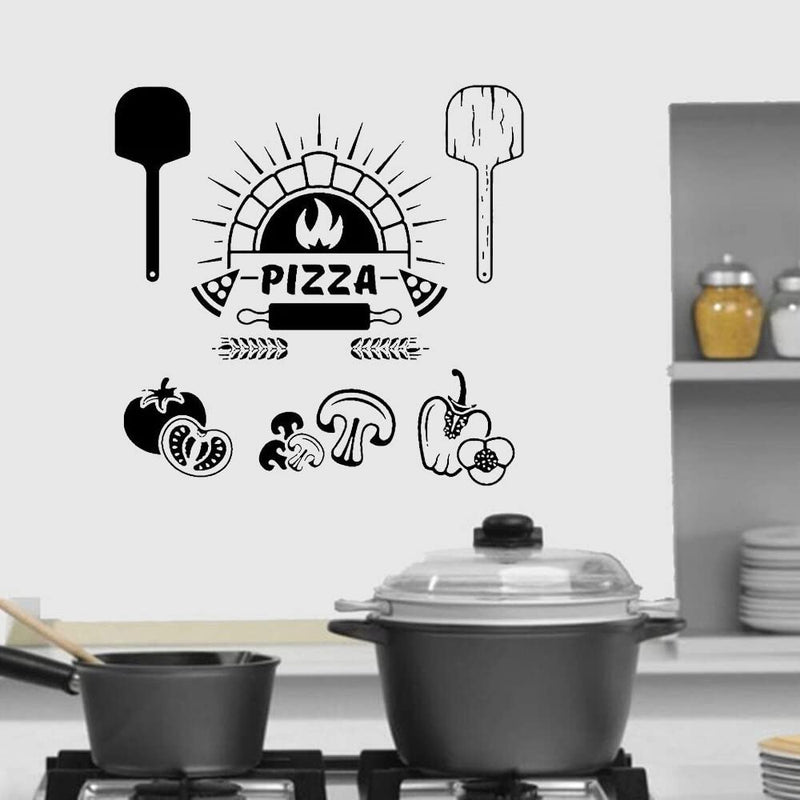 GADGETS WRAP Vinyl Decal Sticker Pizza Italian Restaurant Cooking Kitchen (Item Finish Size : 58cm x 57cm)