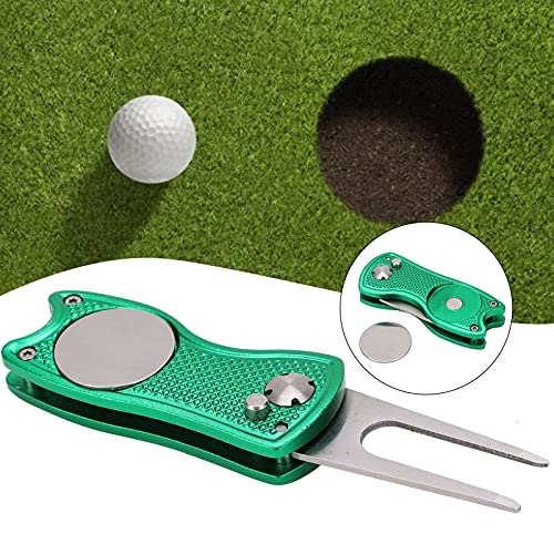 Divot Repair Tool, Divot Repair Tool Corrosion‑Resistant Light Weight for Repair Courses(Green)