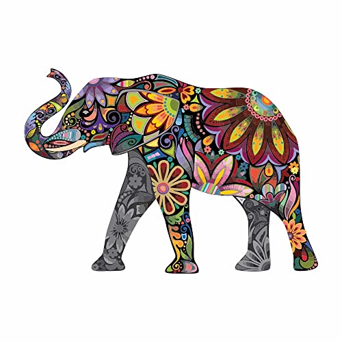 Wallzone Elephant Large Vinyl Wallsticker for Home Decoration (75 cm x 53 cm)