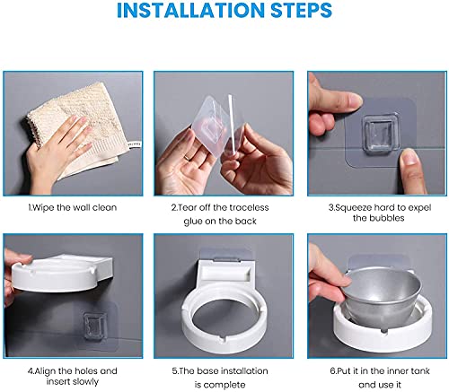 Elpenor 1 PCS Ash Trays Outdoor Indoor Ashtray Windproof, Wall-mounted Waterproof Smoking Ash Tray，for Smoking Area,Contains Smoking Sign Stickers Cigarette Ashtray