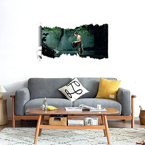 GADGETS WRAP Printed Wall Decal Sticker Scratched Paper Style Wall Decal (90cm x 50cm) - Wide etnis Jungle