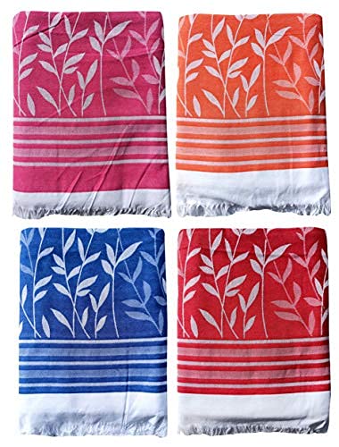 Mandhania Super Soft Premium Light Weight Solapur Chaddar 100% Cotton Dailyuse Single Bed Blanket Pack of 4 (404)