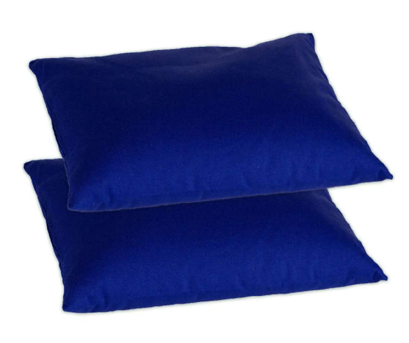 ATOOTFUSION Medium Hard Black Hosiery Cotton Pillow 16X26 Inch Set of 02 Solid Color Pillow (Blue)