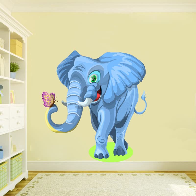 Elephant Wall Sticker for Kids Room Home Decor 65 Cm X 50 CM