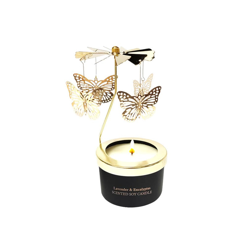 Butterfly Gifts for Women-Unique Birthday, Mother's Day, Friendship Gifts for Mom, Sister and Friends,Rotatable Scented Candles Gifts for Women Who Have Everything,3.5oz.