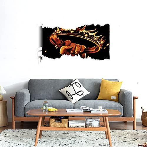 GADGETS WRAP Printed Wall Decal Sticker Scratched Paper Style Wall Decal (90cm x 50cm) - Thrones Crown