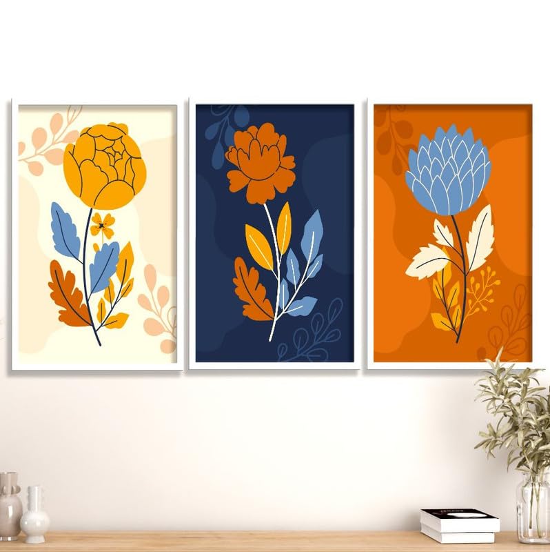 SAF paintings Set of 3 Modern Boho Art Wall Painting For Home And Office ol-COMBO-2161-K3