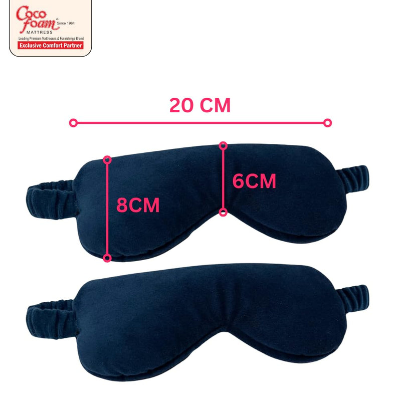 COCOFOAM Shredded Memory Foam Pillow Made with Organic Bamboo Leaf for Head and Neck Support - Comfy and Washable X Cool-Gel Infused Eye Mask, Ultra Light Weight for Better Sleep.