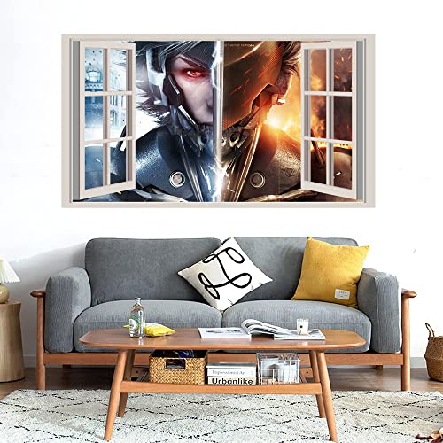 GADGETS WRAP Printed Wall Decal Sticker Fake Window Style Decal (90cm x 50cm) - MGR HD