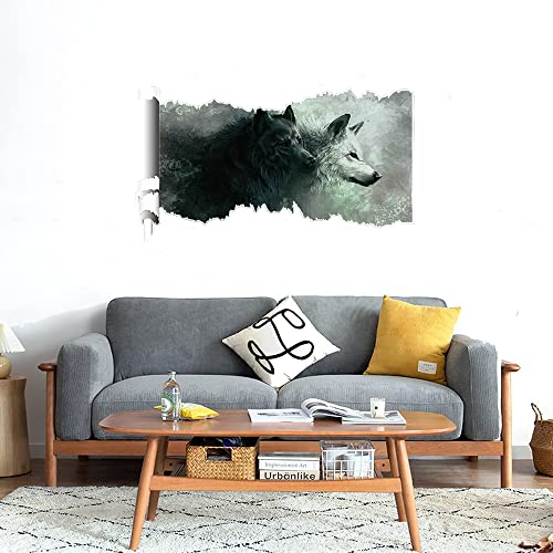 GADGETS WRAP Printed Wall Decal Sticker Scratched Paper Style Wall Decal (90cm x 50cm) - Wolf 8