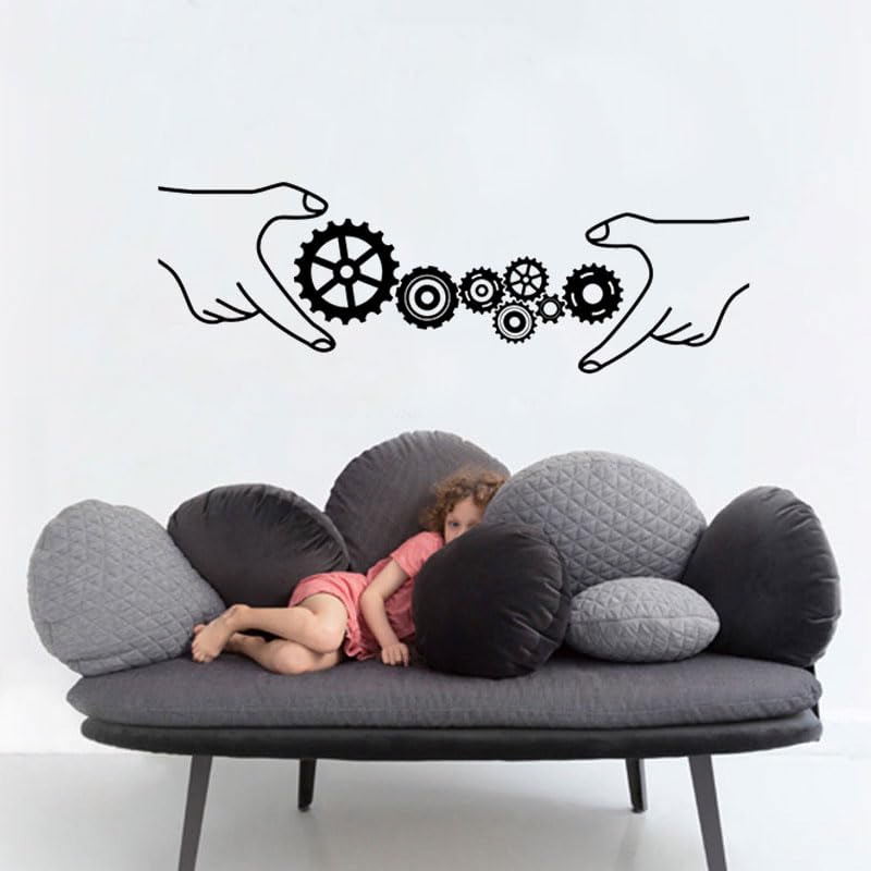 GADGETS WRAP Wall Decal Vinyl Sticker Gear Teamwork for Office Home Wall Decoration