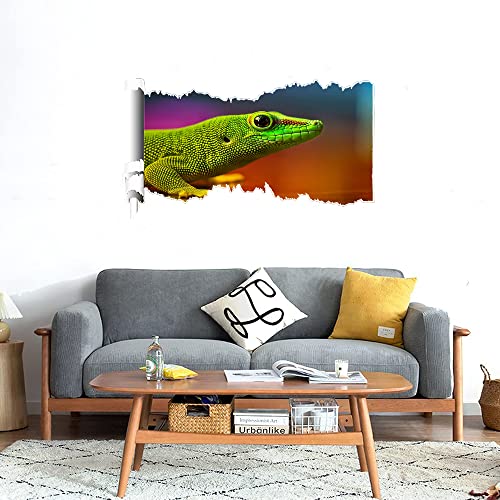 GADGETS WRAP Printed Wall Decal Sticker Scratched Paper Style Wall Decal (90cm x 50cm) - Lizard Focus