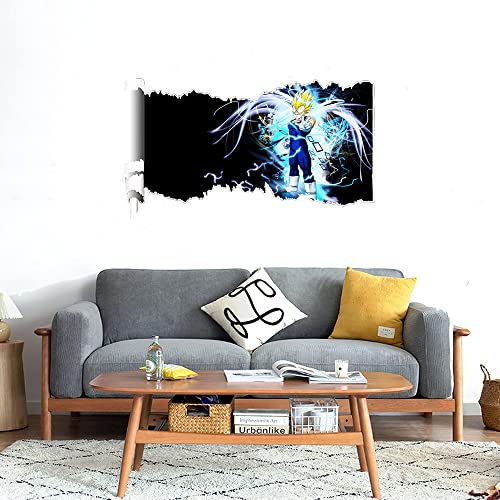 GADGETS WRAP Printed Wall Decal Sticker Scratched Paper Style Wall Decal (90cm x 50cm) - Vegeta (2)