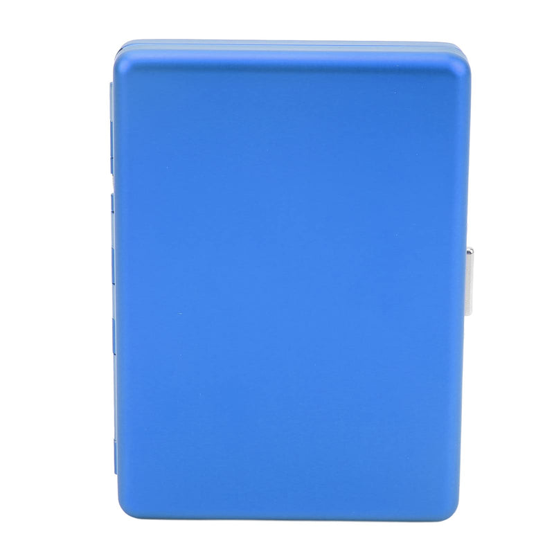 Cigarette Case, Simple Crush Resistant Multifunctional Cigarette Case Holder Aluminum Alloy for Men (Blue)