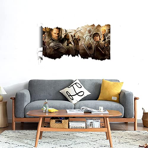 GADGETS WRAP Printed Wall Decal Sticker Scratched Paper Style Wall Decal (90cm x 50cm) - The Lord of The Rings Characters