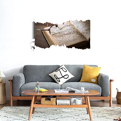 GADGETS WRAP Printed Wall Decal Sticker Scratched Paper Style Wall Decal (90cm x 50cm) - Study