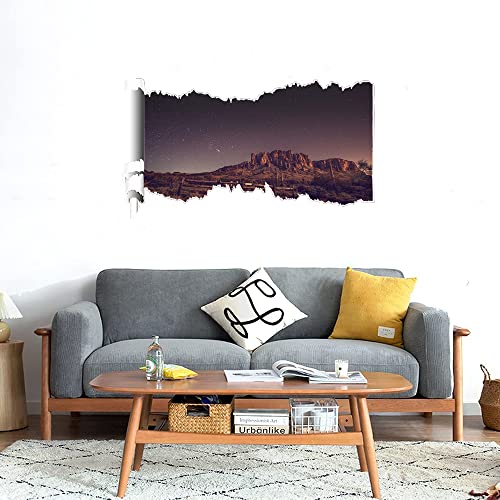 GADGETS WRAP Printed Wall Decal Sticker Scratched Paper Style Wall Decal (90cm x 50cm) - Old Town Night