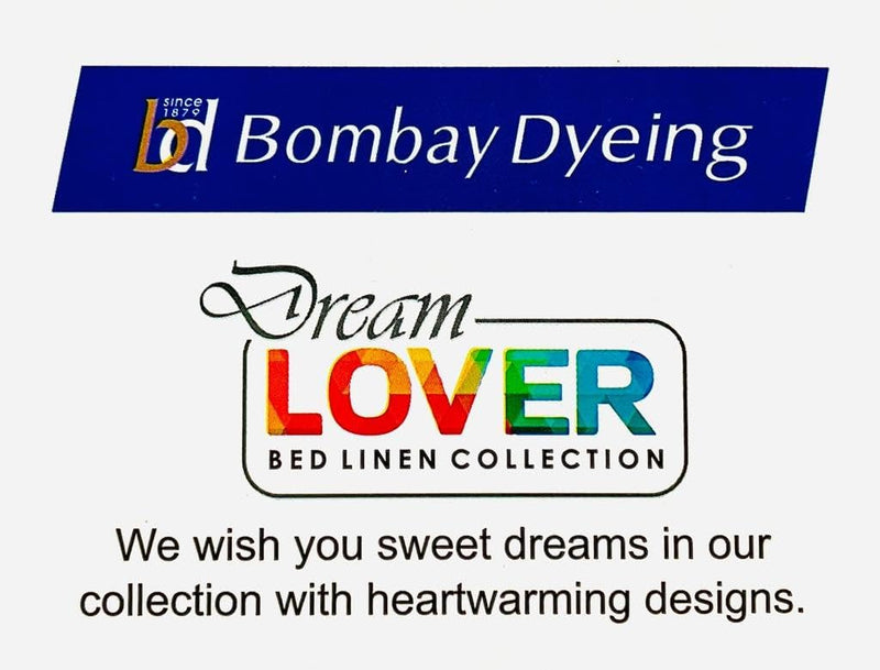 Bombay Dyeing Dream Lover Printed Single Bed 100% Cotton Bedsheet (Size :140 cm x 224 cm) (7136 Pink)