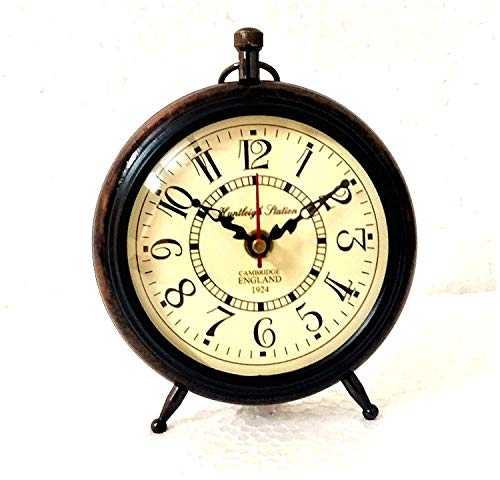 5 Inches Antique Look Round Table/Desk Clock