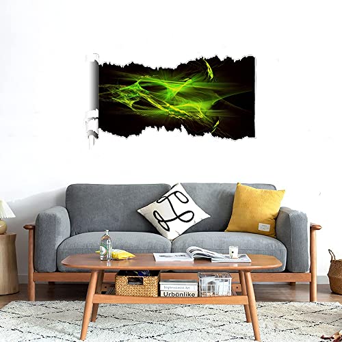 GADGETS WRAP Printed Wall Decal Sticker Scratched Paper Style Wall Decal (90cm x 50cm) - The Green Dragon