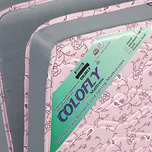 COLOFLY 4 inch Soft & Bounce Single High Density PU Foam Foldable Mattress (72x35x4, Pink)