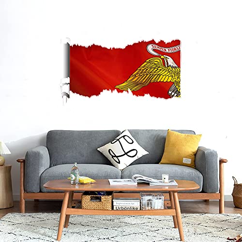 GADGETS WRAP Printed Wall Decal Sticker Scratched Paper Style Wall Decal (90cm x 50cm) - Golden Eagle