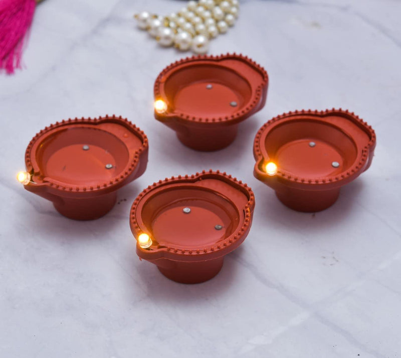 Water Sensor LED Candle Lights for Diwali Decoration (Pack of 12)