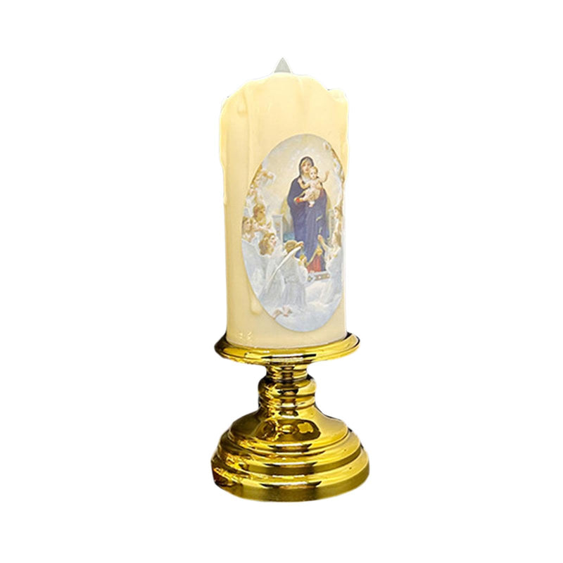 ATORSE® Flameless Electronic Candles Lamp LED Prayer for Larterns Wedding Decoration holy family