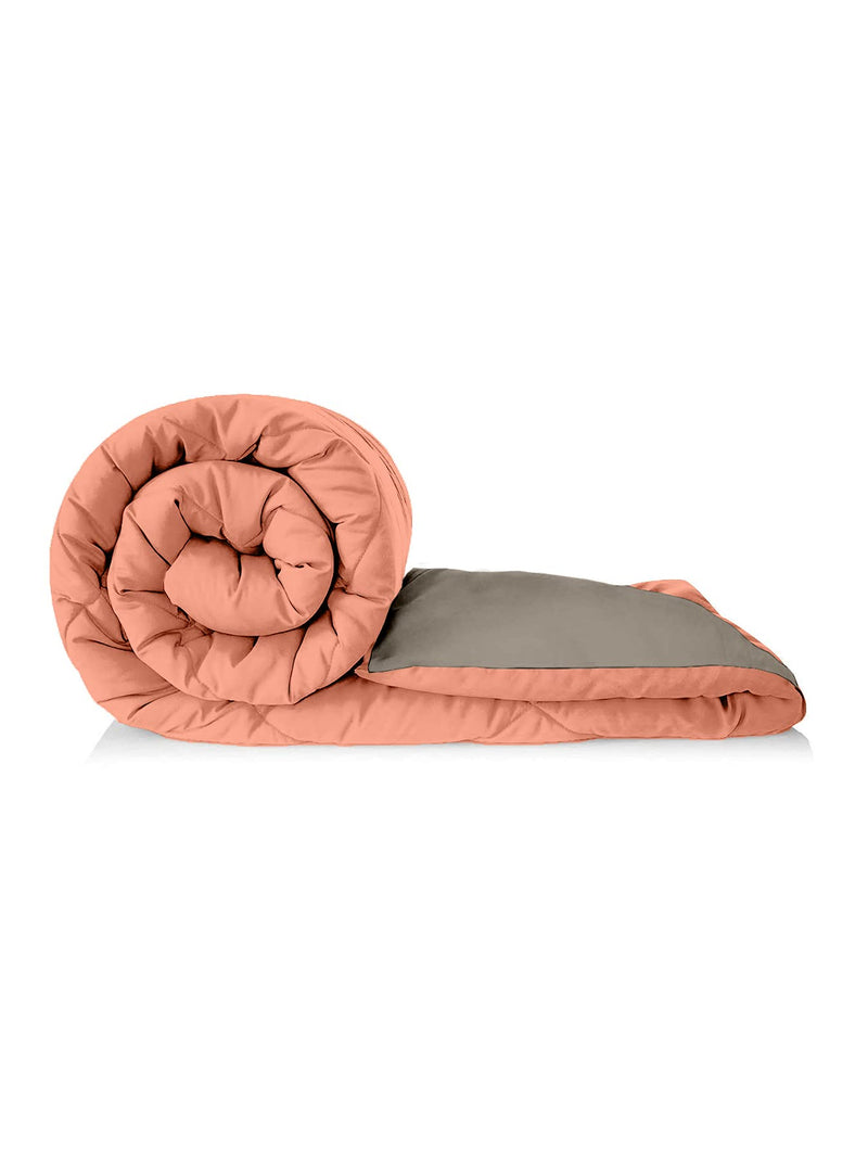 Clasiko 250TC Microfibre Double Bed Razai (Pink and Brown)