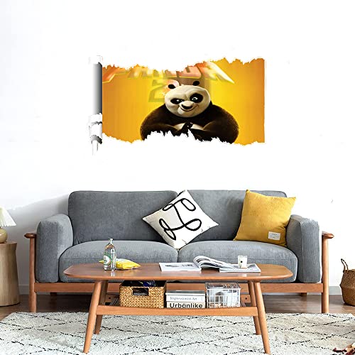 GADGETS WRAP Printed Wall Decal Sticker Scratched Paper Style Wall Decal (90cm x 50cm) - Panda 2