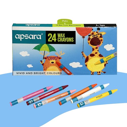 Apsara Kit, Premium 14 Color Pencils, 24 Wax Crayons, Skater Sparkle Gel Pen, Premium Dark Pencils, Briefcase Shaped Pack For Convenient Storage, Fun Kit For Children, Multicolor