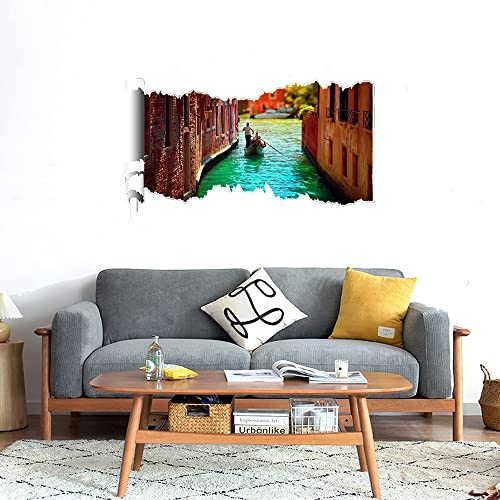 GADGETS WRAP Printed Wall Decal Sticker Scratched Paper Style Wall Decal (90cm x 50cm) - Venice