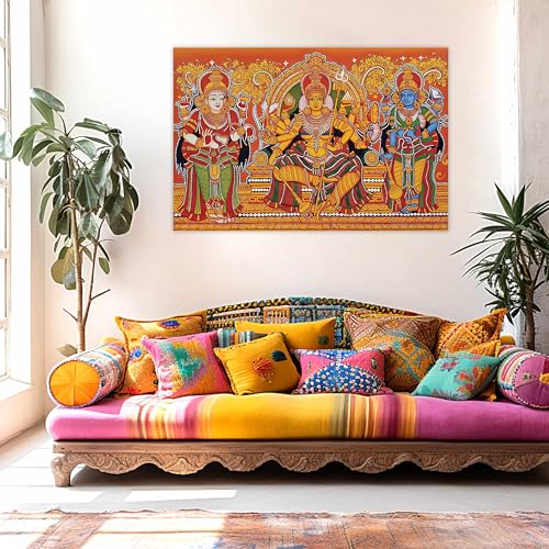 Indianara Rolled Sparkled Religious Art Print for Room Décor Digital Reprint 36 inch x 24 inch Painting (10780PST)