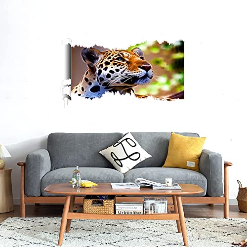 GADGETS WRAP Printed Wall Decal Sticker Scratched Paper Style Wall Decal (90cm x 50cm) - Tiger Neon