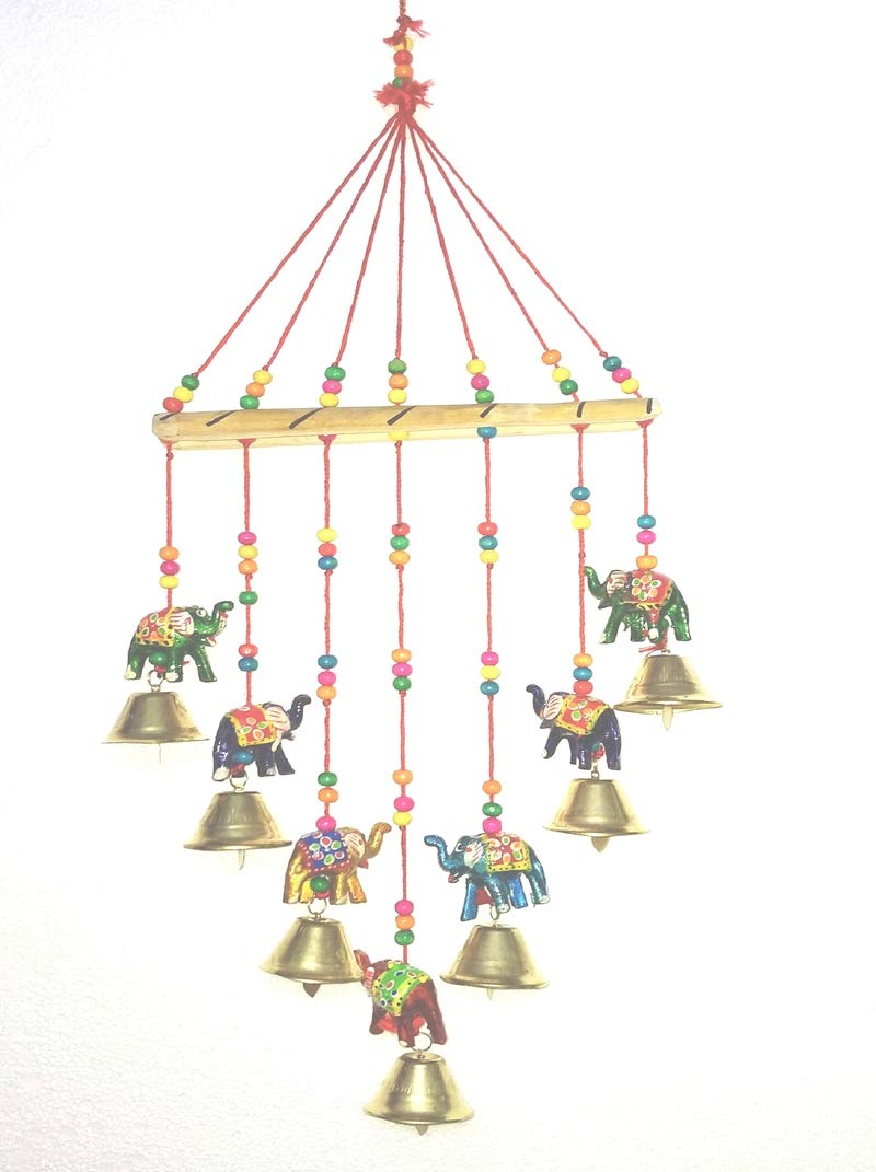 ARYANA ENTERPRISES Wood Handmade Wind Chime (Multicolour)