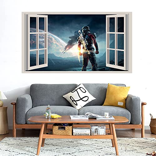 GADGETS WRAP Printed Wall Decal Sticker Fake Window Style Decal (90cm x 50cm) - Mass Effect Andromeda