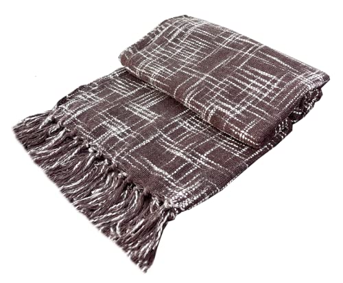 Fashion Throw Sofa Throw, Throws for Sofa and Couch, Sofa Throws for 3 Seater Size: 50X60 inch (Brown)