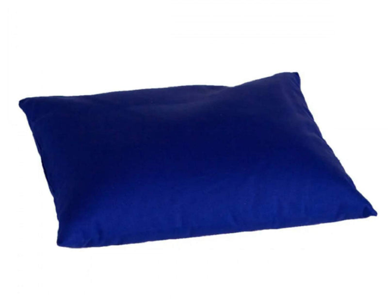 ATOOTFUSION Medium Hard Cotton Bed Pillow for Perfect Neck Support (16" x 26") Blue Pack of 01